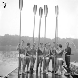 Europese roeikampioenschappen dames in Duisburg, De Argo acht voor de training, Bestanddeelnr 918-0966