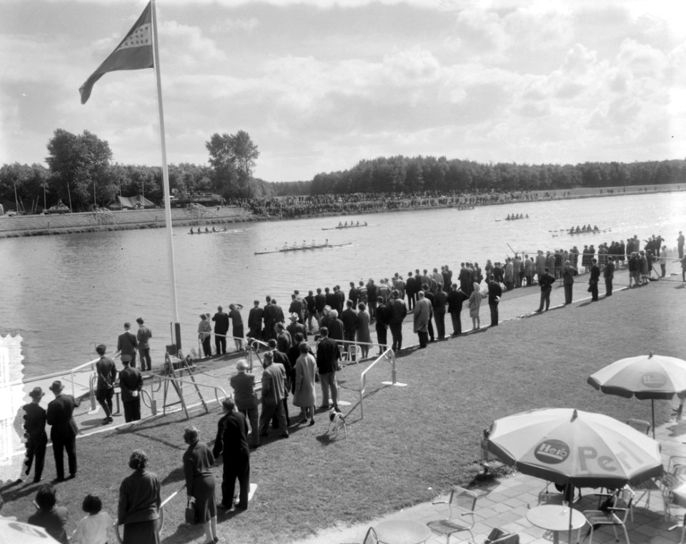 Europese roeikampioenschappen dames Bosbaan, finish dames dubbel vier, Bestanddeelnr 916-7128