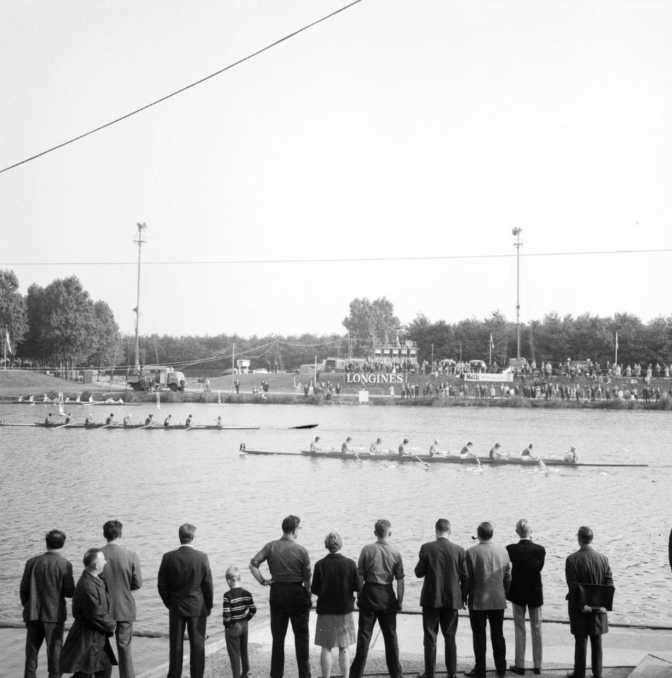 Europese Roeikampioenschappen dames 1966, finish achten Nederland op voorgrond, Bestanddeelnr 919-5026