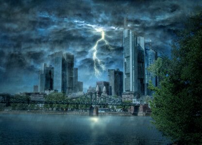 Storm clouds city