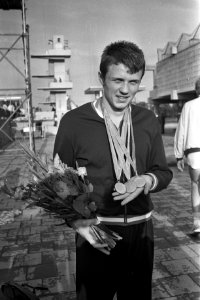 Europese jeugdkampioenschappen zwemmen Rotterdam, Andreas Hargitay met 3 medaill, Bestanddeelnr 924-8158