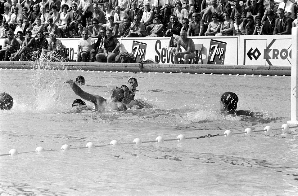 Europese Zwemkampioenschappen te Utrecht, waterpolo Nederland tegen Spanje 4-1, , Bestanddeelnr 919-4736