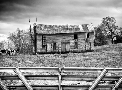 Rural landscape barn photo