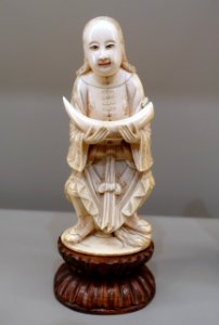 European tribute bearers, 1 of 2, Guangzhou, China, 1725-1775 AD, ivory, hardwood - Peabody Essex Museum - Salem, MA - DSC05252 photo