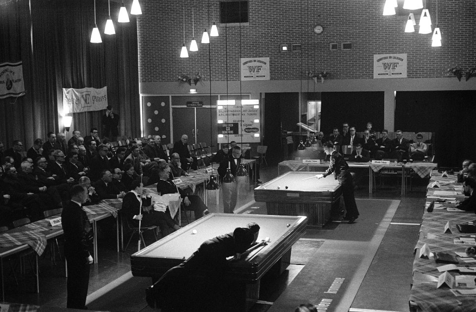 Europese kampioenschappen bandstoten in Den Helder , overzicht speelzaal op de e, Bestanddeelnr 916-0653