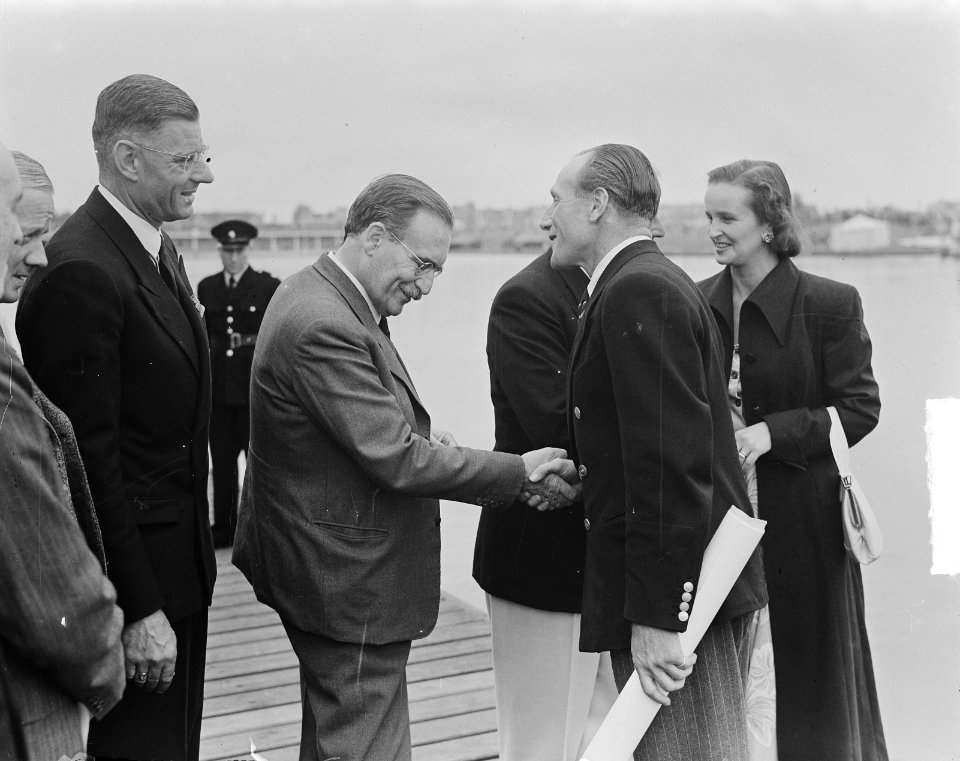 Europees Roeikamp op de Bosbaan in het Amsterdamse Bos, Minister Drees, Bestanddeelnr 903-5769