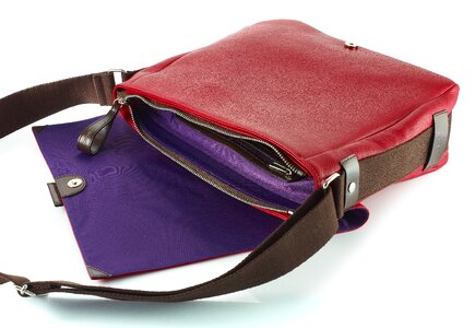 Bag red leather