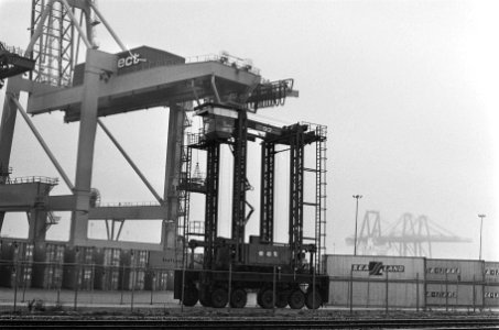 European Container Terminal (ECT) te Rotterdam met containers van Sealand, Bestanddeelnr 933-5029