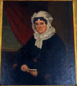 Eunice Woodbridge Robinson (1760-1813), 1800-1813, 2nd wife of General David Robinson, oil on canvas - Bennington Museum - Bennington, VT - DSC08575