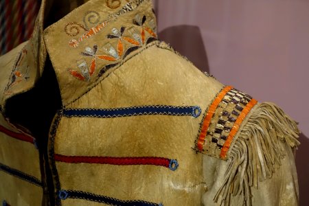 European style coat, Iroquioian or Huron, detail, collected in 1839 - Native American collection - Peabody Museum, Harvard University - DSC05813