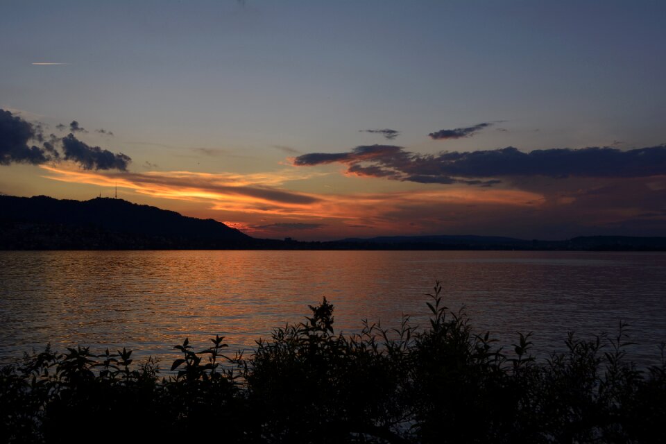 Lake zurich water abendstimmung