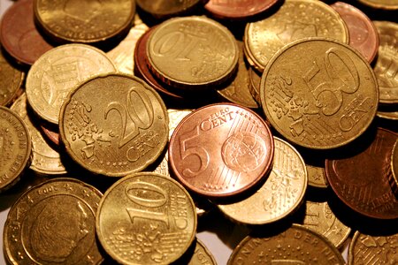 Euro change pennies