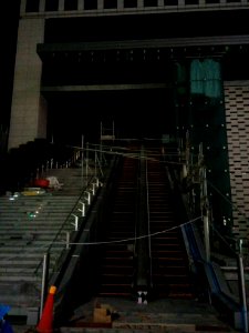 Escalators under construction in Daimon
