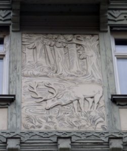 ES Innere Brücke 26 Relief Hirsch