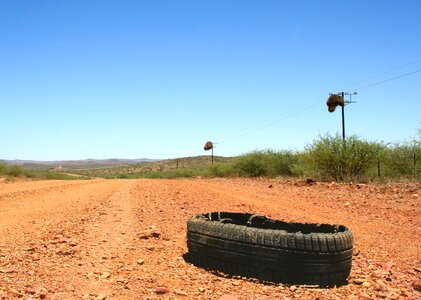 Flat road rubber photo