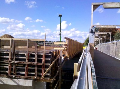 Ersatzneubau Landsberger Brücke -Behelfsbrücke- im September 2017