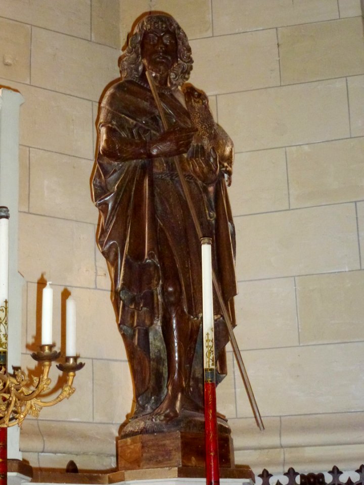 Erny-Saint-Julien (Pas-de-Calais, Fr) église Saint-Julien statue St.Jean-Baptiste