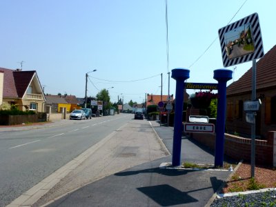 Erre (Nord, Fr) city limit sign
