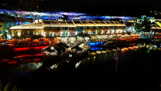 Night life river night photo