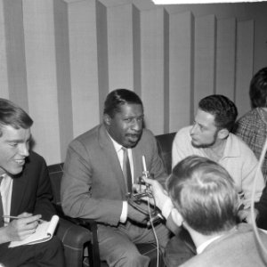 Erroll Garner in Amsterdam, hier in Amstelhotel tijdens cocktailparty, Erroll Ga, Bestanddeelnr 917-0986