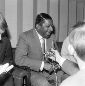 Erroll Garner in Amsterdam, hier in Amstelhotel tijdens cocktailparty, Erroll Ga, Bestanddeelnr 917-0984