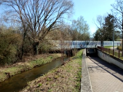 Erlengraben, Ettlingen, Brücke Bahnstrecke