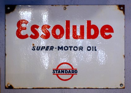 Essolube enamel advertising sign