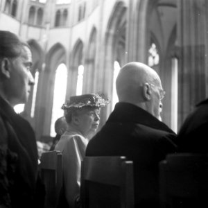 Erepromotie Mevrouw Roosevelt . In de kerk, Bestanddeelnr 902-7001
