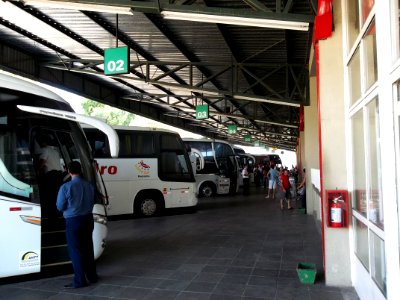 Estação Rodoviária de Santa Maria. Área de embarque