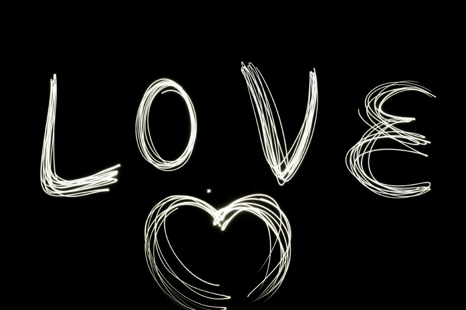 Love hart night view