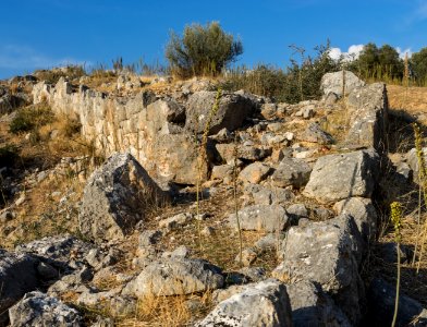 Eretria ancient city walls Euboea Greece photo