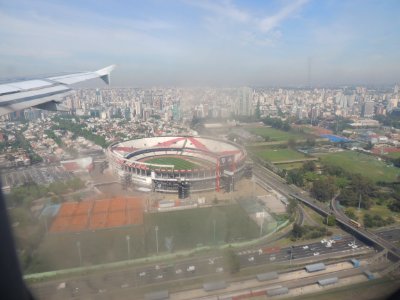 Estadio Monumental visto desde vuelo LATAM