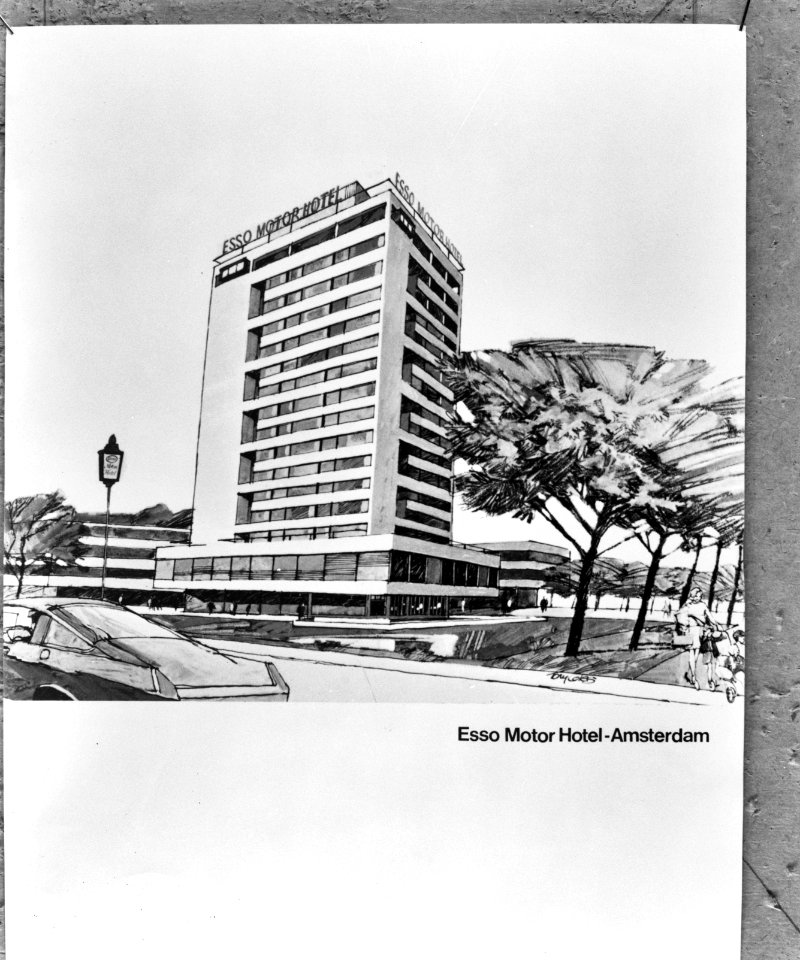 Esso Motor Hotel Amsterdam (tekening), Bestanddeelnr 921-4408