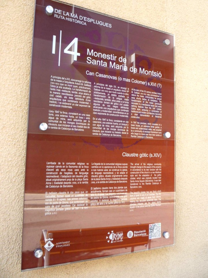 Esplugues de Llobregat - Monestir de Santa Maria de Montsió 01