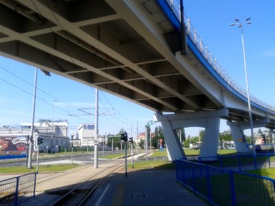 Estakada im. Marka Sudaka widziana od spodu
