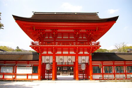 Shrine gate vermilion photo