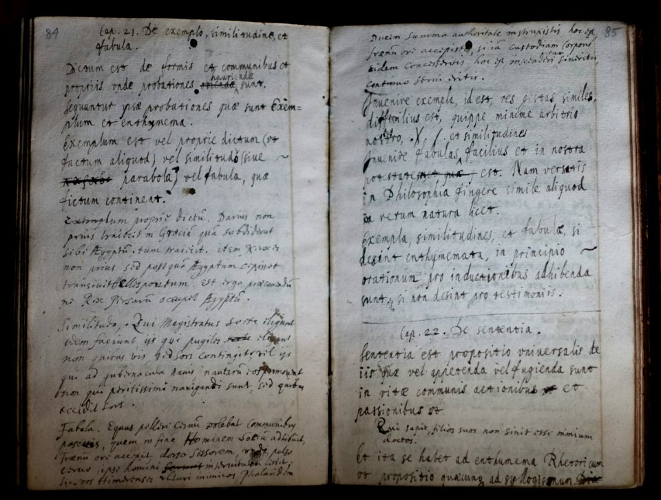 Essays by William Cavendish, 3rd Earl of Devonshire, 1630s - Oak Room, Chatsworth House - Derbyshire, England - DSC03058