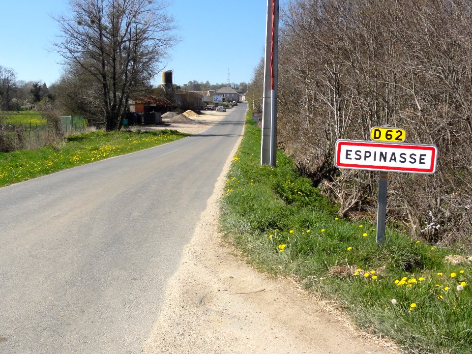 Espinasse (Puy-de-Dôme) city limit sign
