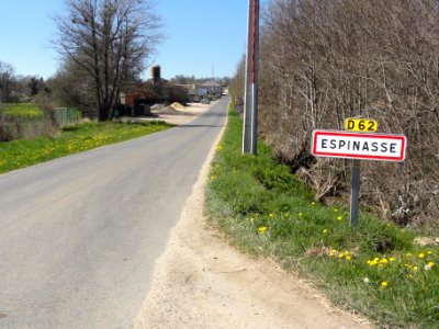 Espinasse (Puy-de-Dôme) city limit sign