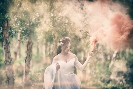 White dress bride wedding