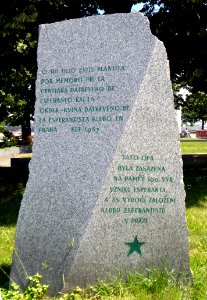 Esperanto-ŝtono en Nusle, 2