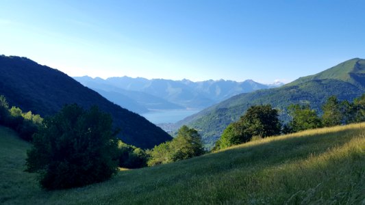Esino Lario-View at Lake Como near Church of Agueglio