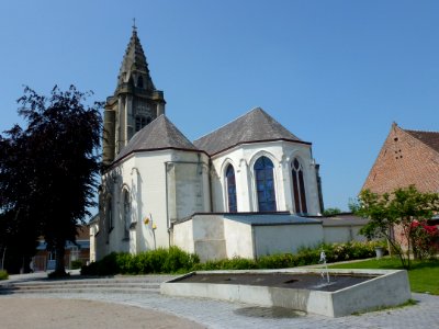 Escaudain (Nord, Fr) église, chevet photo