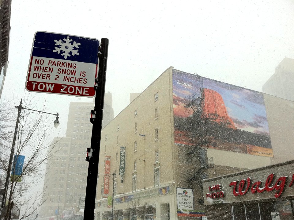 Escape Ironic Advertisement Chicago Feb 2 2011 storm