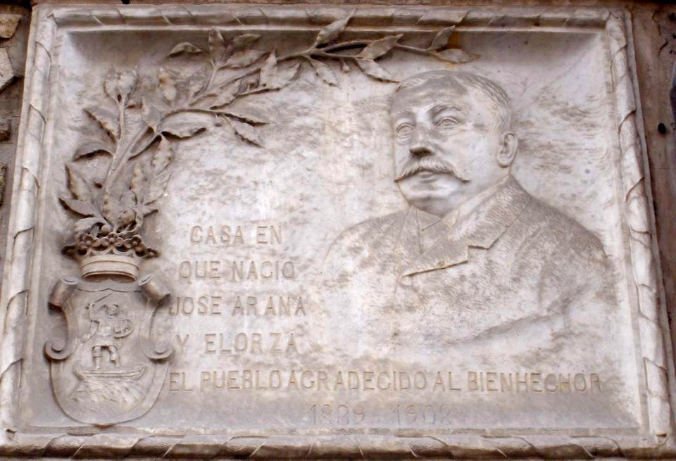 Escoriaza - Aquí nació el bienhechor José Arana y Elorza (1839-1908)
