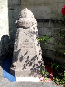 Fontenoy (Aisne) borne TCF de la limite de front
