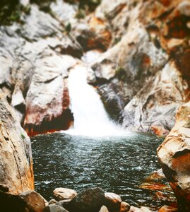 Water waterfall brown waterfall photo
