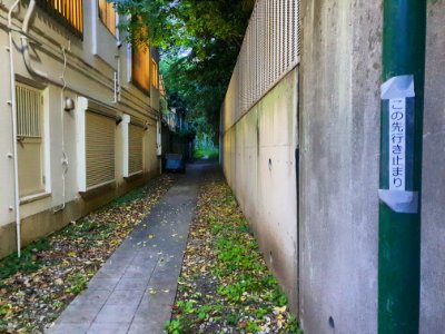 Footpath starting between 最高裁判所三光町宿舎 and 港区立白金の丘学園