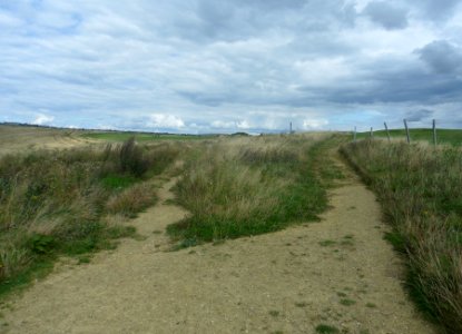Footpath above East Brighton Golf Course leading to Warren Avenue, Woodingdean (August 2014) (2)