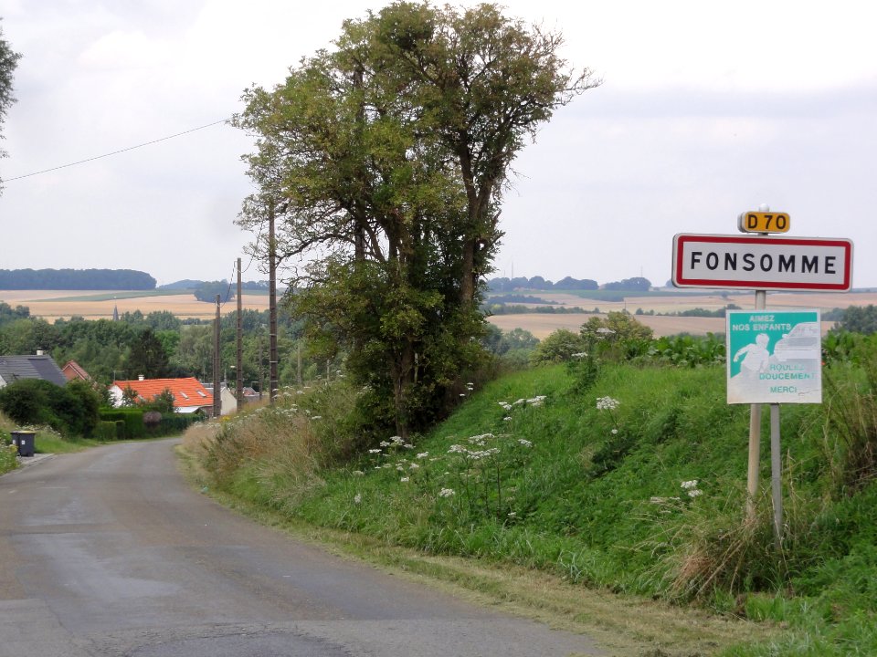 Fonsomme (Aisne) city limit sign